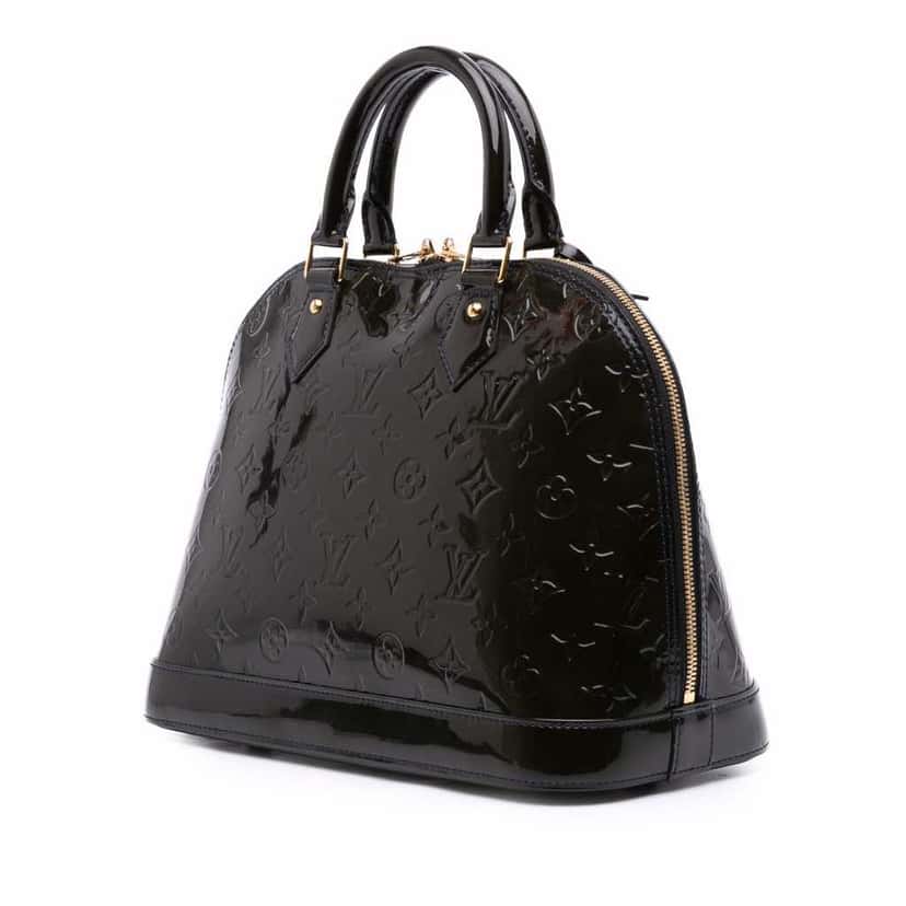 Louis Vuitton Monogram Vernis Alma PM Blue Leather Good condition - Back View