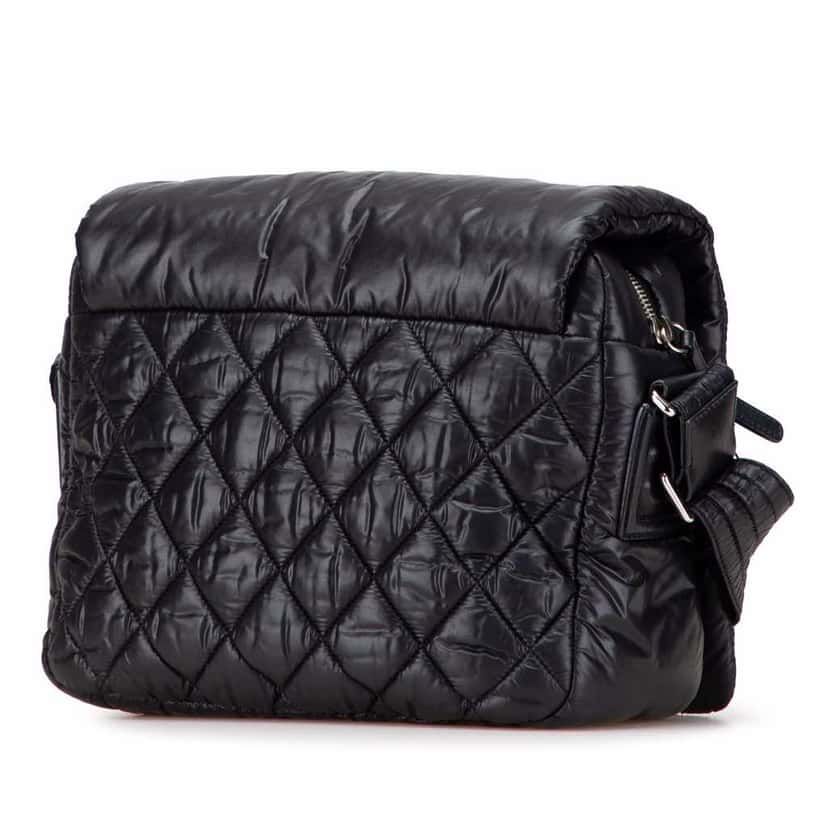 Chanel Small Nylon Coco Cocoon Flap Crossbody Black Good condition - Back View