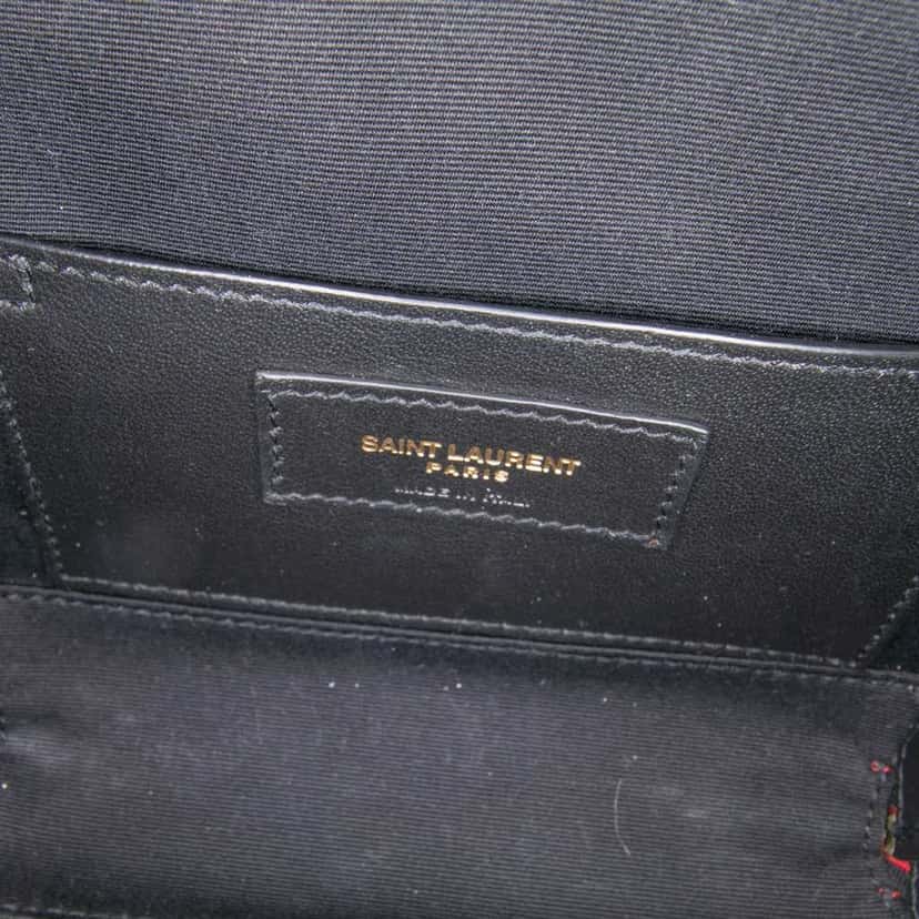 Saint Laurent Lambskin Matelasse Monogram Vicky Belt Bag Red Leather Good condition - Box View
