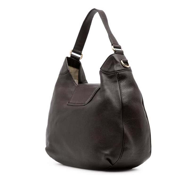Gucci Calfskin Dressage Hobo Brown Leather Good condition - Back View
