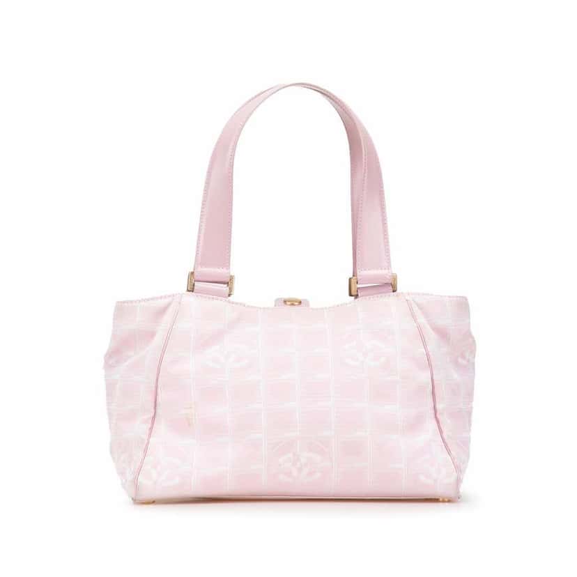 Chanel New Travel Line Nylon Tote Pink Good condition - Front View