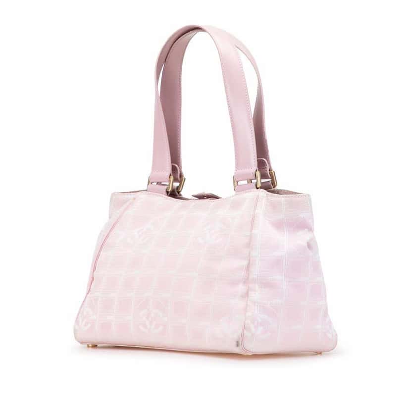 Chanel New Travel Line Nylon Tote Pink Good condition - Back View