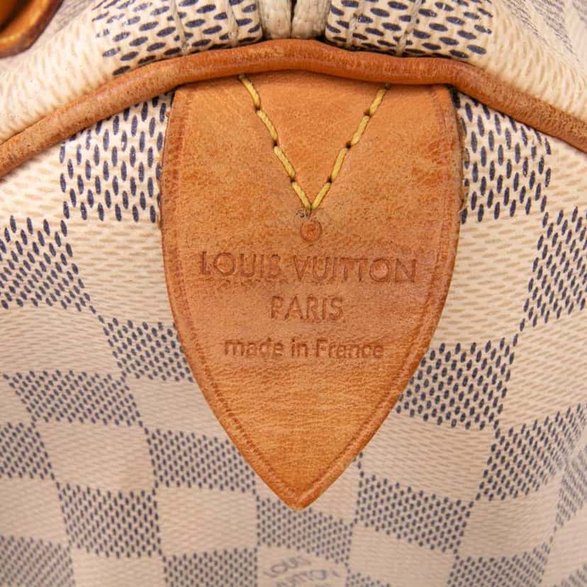 Louis Vuitton Damier Azur Speedy 30 White Canvas Good condition - Box View