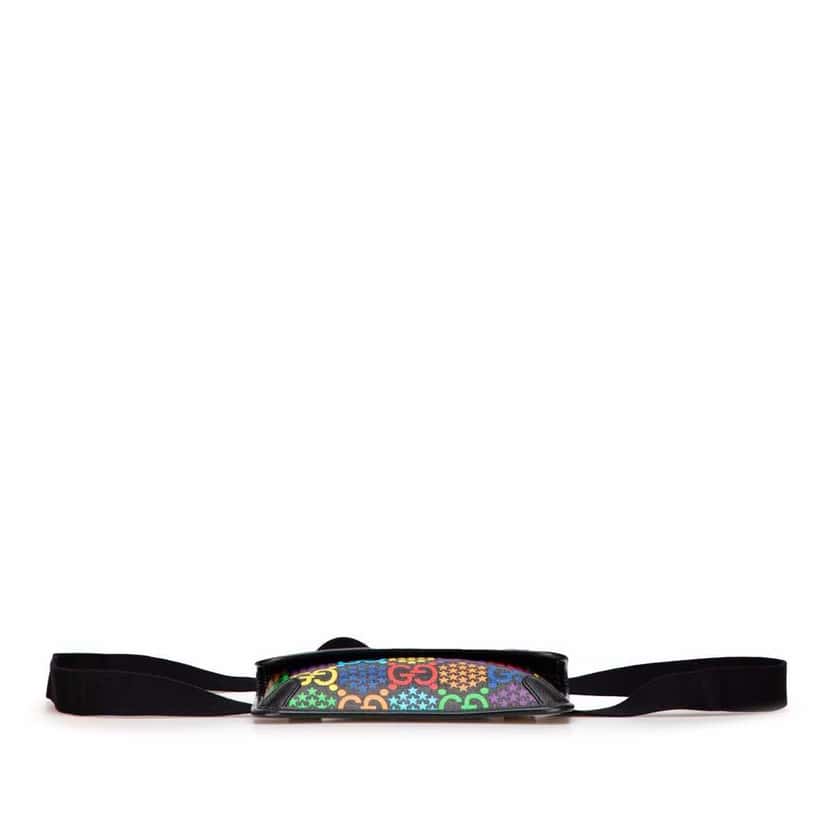 Gucci GG Supreme Psychedelic Belt Bag Black Canvas Good condition - Inside View
