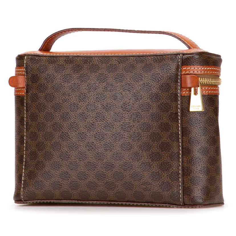 Celine Macadam Coated Canvas Vanity Bag Brown Canvas Good condition - Back View