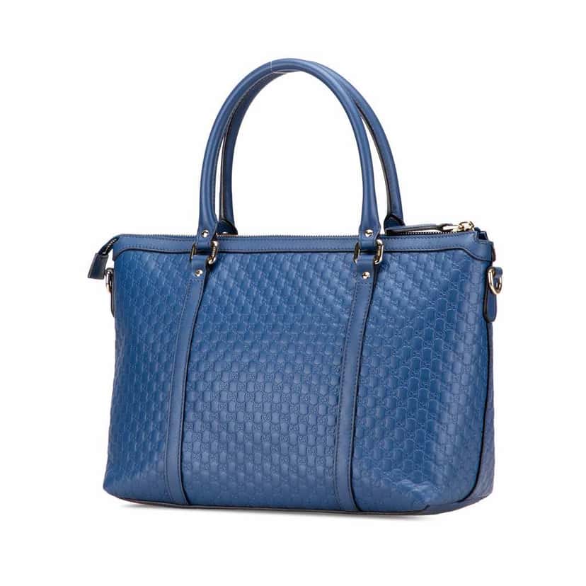 Gucci Small Microguccissima Joy Satchel Blue Leather Good condition - Back View
