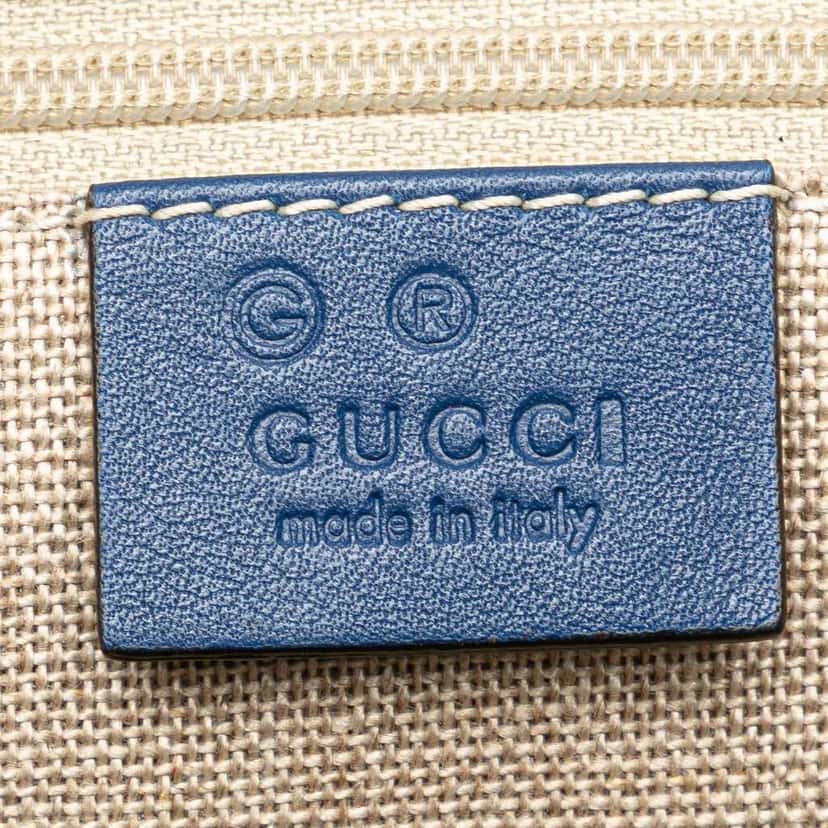 Gucci Small Microguccissima Joy Satchel Blue Leather Good condition - Box View