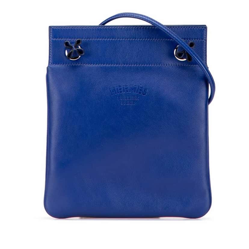 Hermès Mini Swift Aline Bag Blue Leather Good condition - Front View