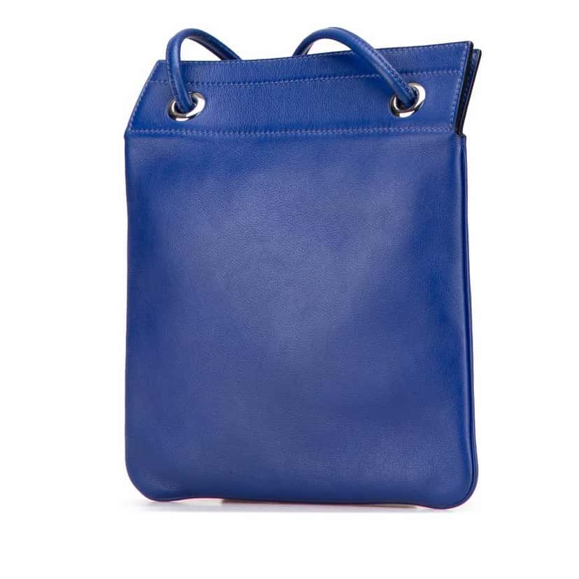 Hermès Mini Swift Aline Bag Blue Leather Good condition - Back View