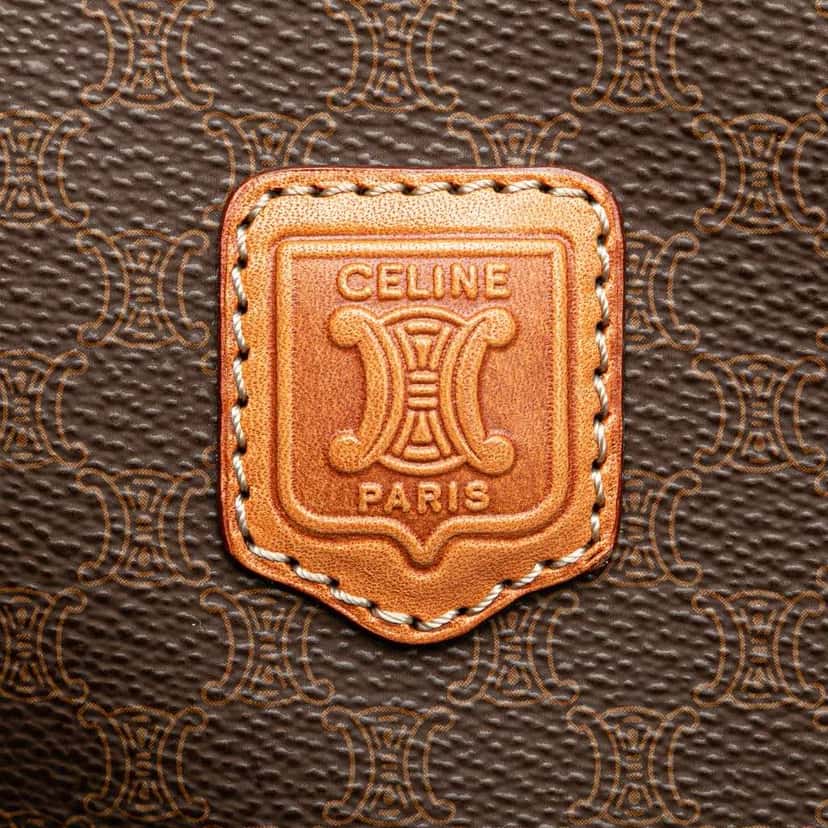 Celine Macadam Coated Canvas Clutch Brown Canvas Good condition - Box View