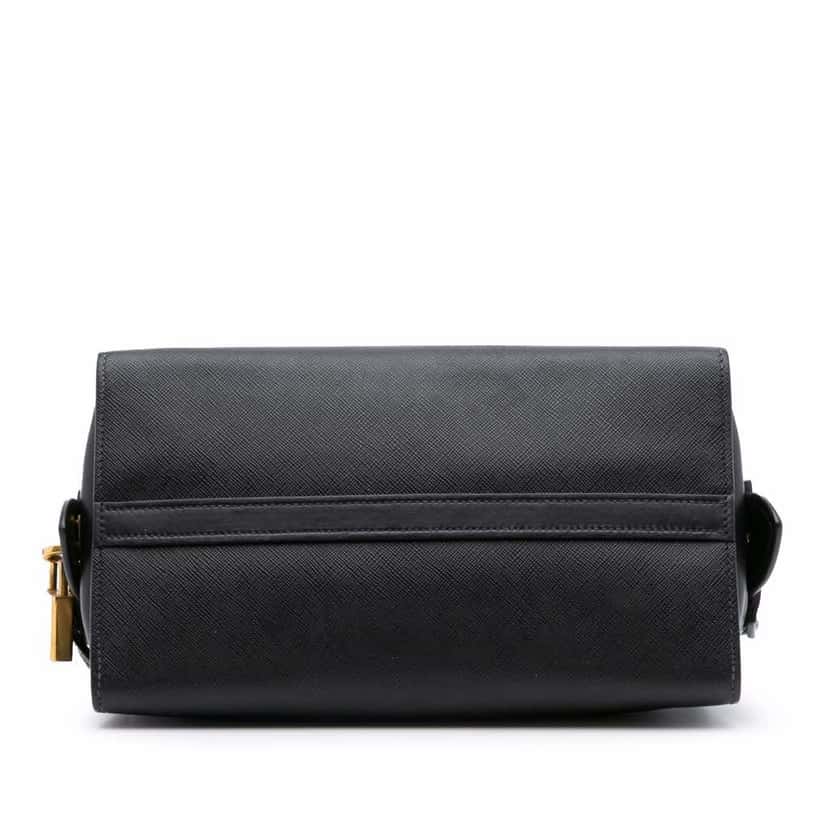 Prada Small Saffiano and City Calf Esplanade Satchel Black Leather Good condition - Inside View