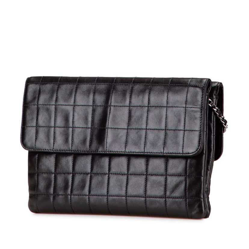 Chanel Chocolate Bar Lambskin Reissue Multipocket Flap Black Leather Good condition - Back View
