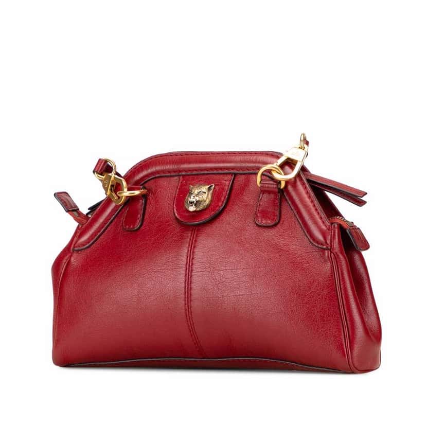 Gucci Small Leather Re(belle) Crossbody Red Leather Good condition - Back View