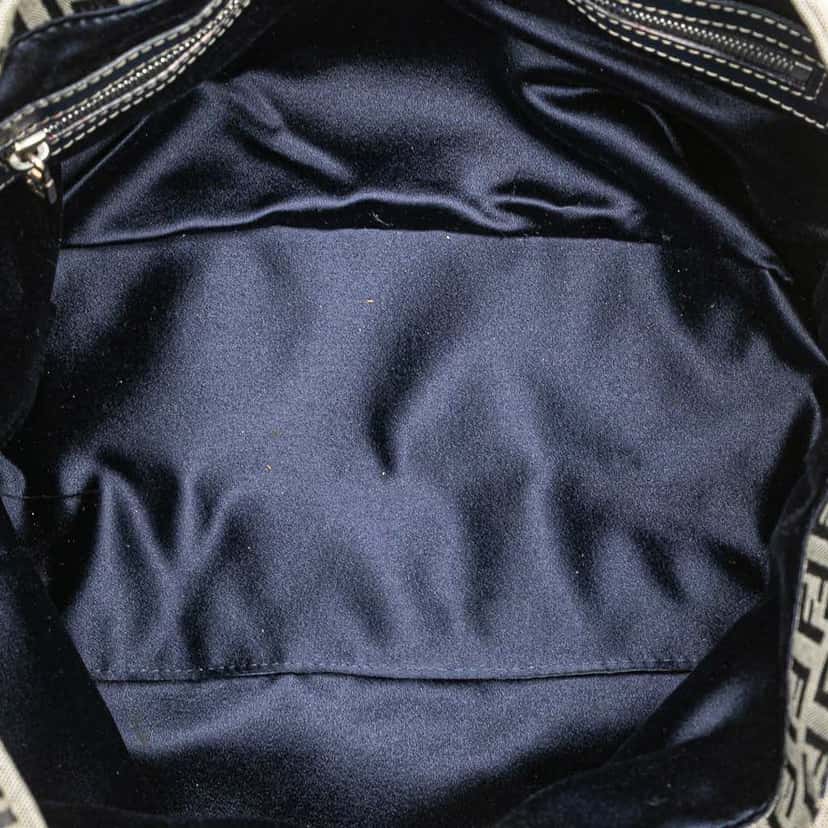 Fendi Small Zucchino Canvas Twins Tote Grey Canvas Very good condition - Model View