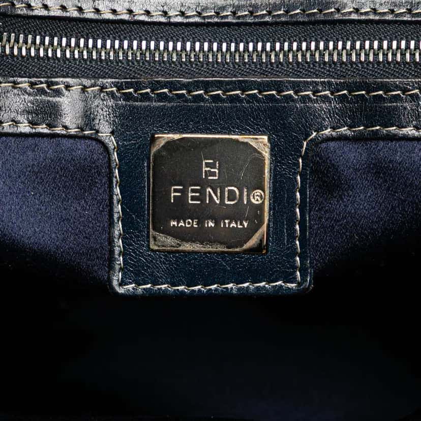 Fendi Small Zucchino Canvas Twins Tote Grey Canvas Very good condition - Box View