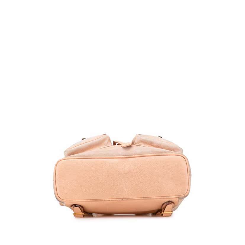 Gucci Suede Bamboo Backpack Brown Leather Fair condition - Inside View