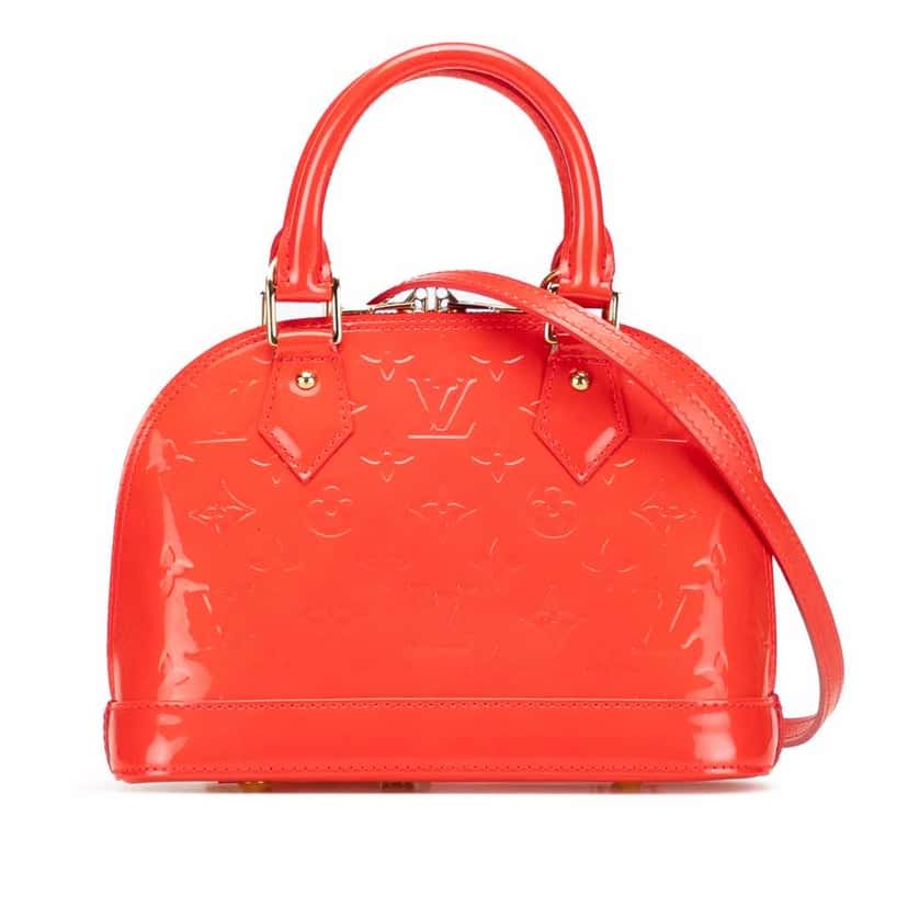 Louis Vuitton Monogram Vernis Alma BB Orange Leather Good condition - Front View