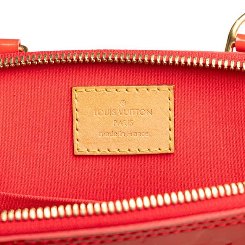Louis Vuitton Monogram Vernis Alma BB Orange Leather Good condition - Box View