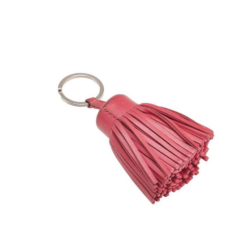 Hermès Milo Lambskin Carmen Key Ring Pink Leather Very good condition - Back View