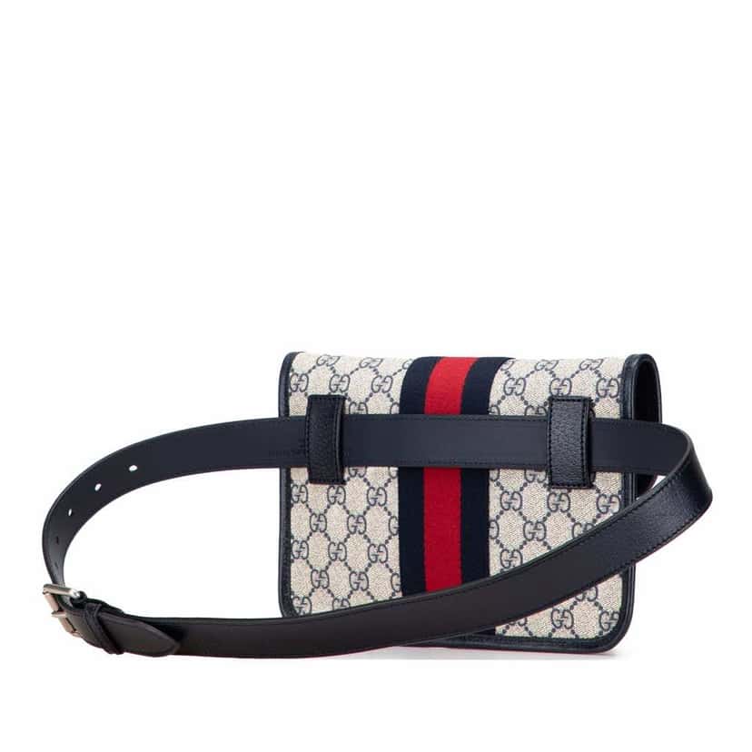 Gucci GG Supreme Ophidia Belt Bag Brown Canvas Good condition - Back View