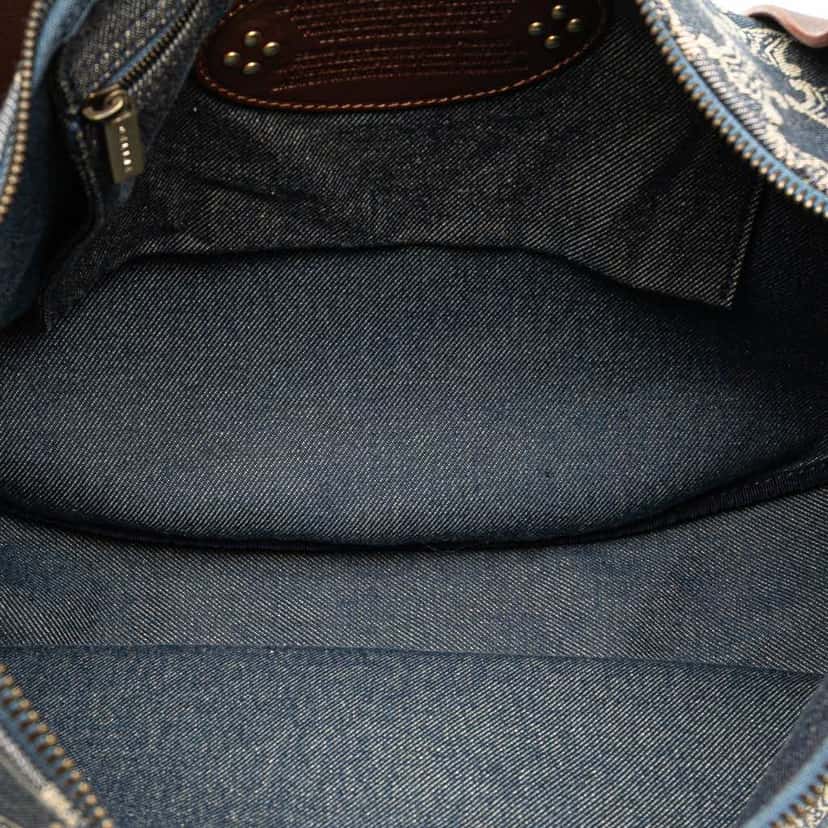 Celine Macadam Denim Crossbody Blue Denim Good condition - Model View
