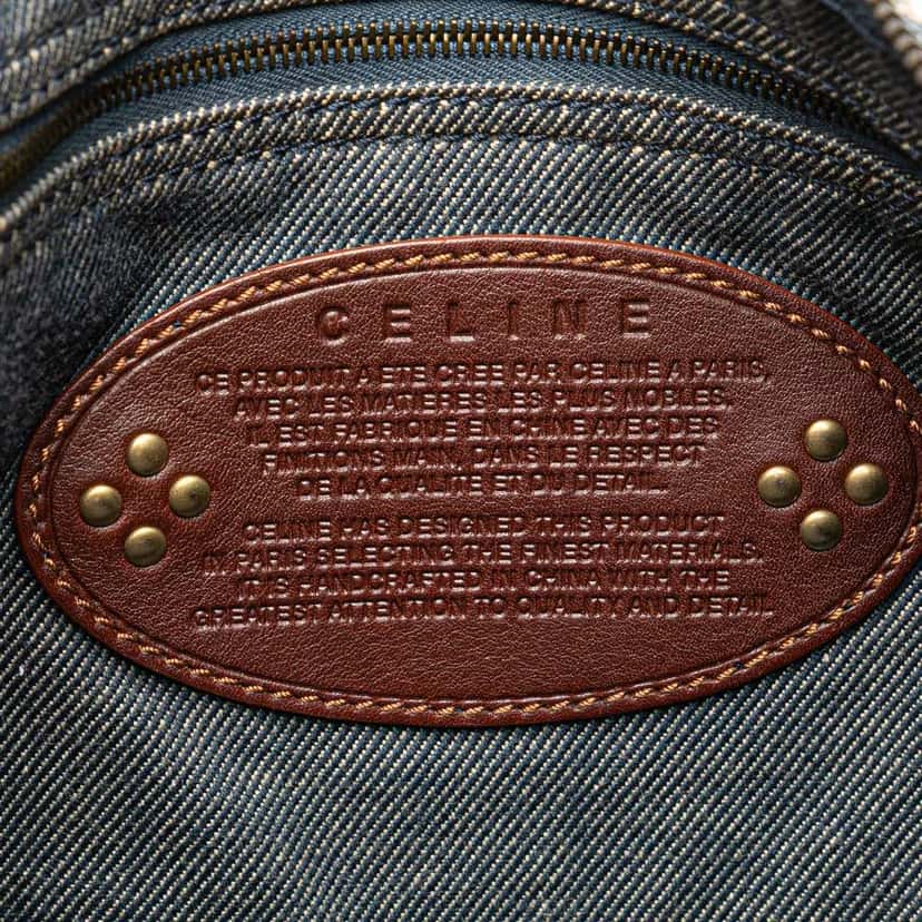 Celine Macadam Denim Crossbody Blue Denim Good condition - Box View