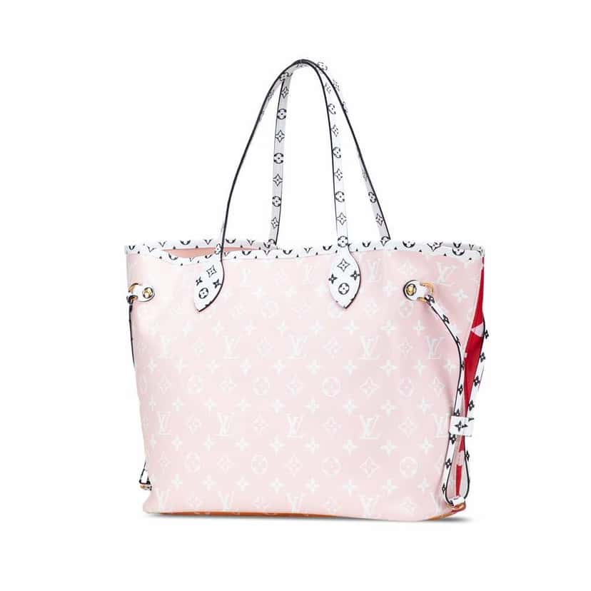 Louis Vuitton Monogram Giant Neverfull MM Red Canvas Good condition - Back View