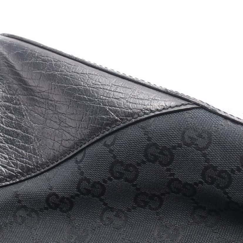 Gucci GG Canvas Hasler Web Tote Black Canvas Good condition - Box View