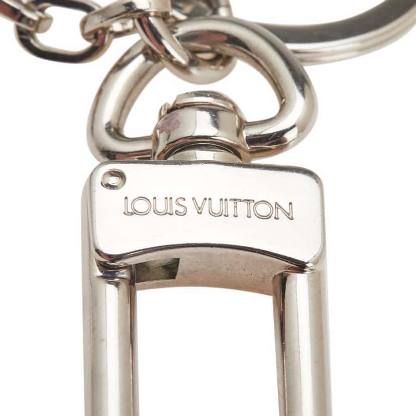 Louis Vuitton Silver Resin LV Twist Key Ring Silver Silver Good condition - Inside View