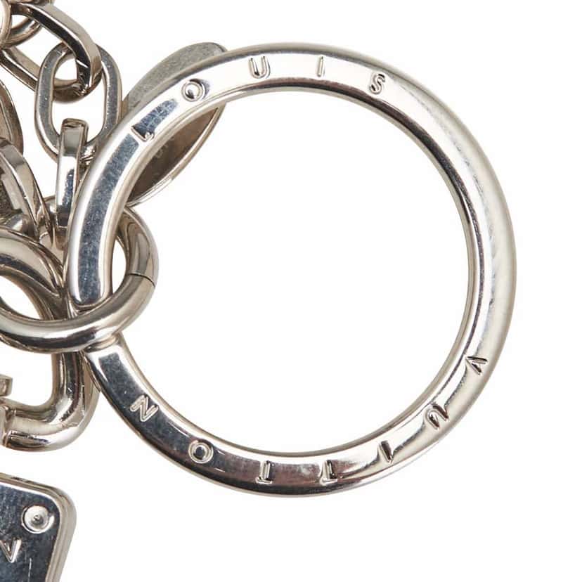 Louis Vuitton Silver Resin LV Twist Key Ring Silver Silver Good condition - Box View
