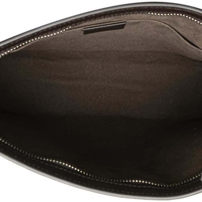 Gucci GG Supreme Web Clutch Brown Canvas Good condition - Model View