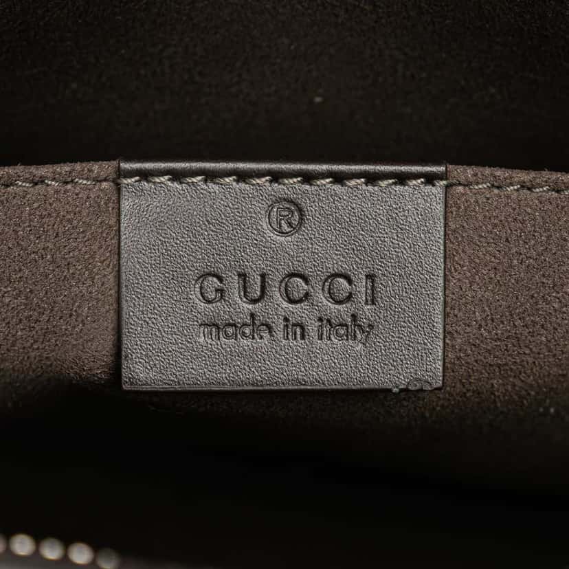 Gucci GG Supreme Web Clutch Brown Canvas Good condition - Box View