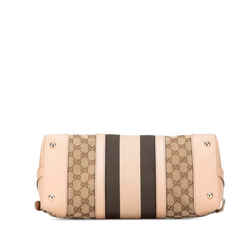 Gucci GG Canvas Web Satchel Brown Canvas Good condition - Inside View