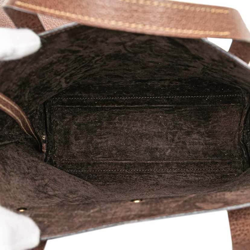 Gucci Leather Handbag Brown Leather Fair condition - Model View