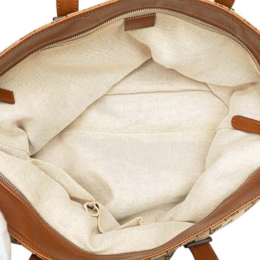 Gucci GG Canvas Tote Brown Canvas Good condition - Model View