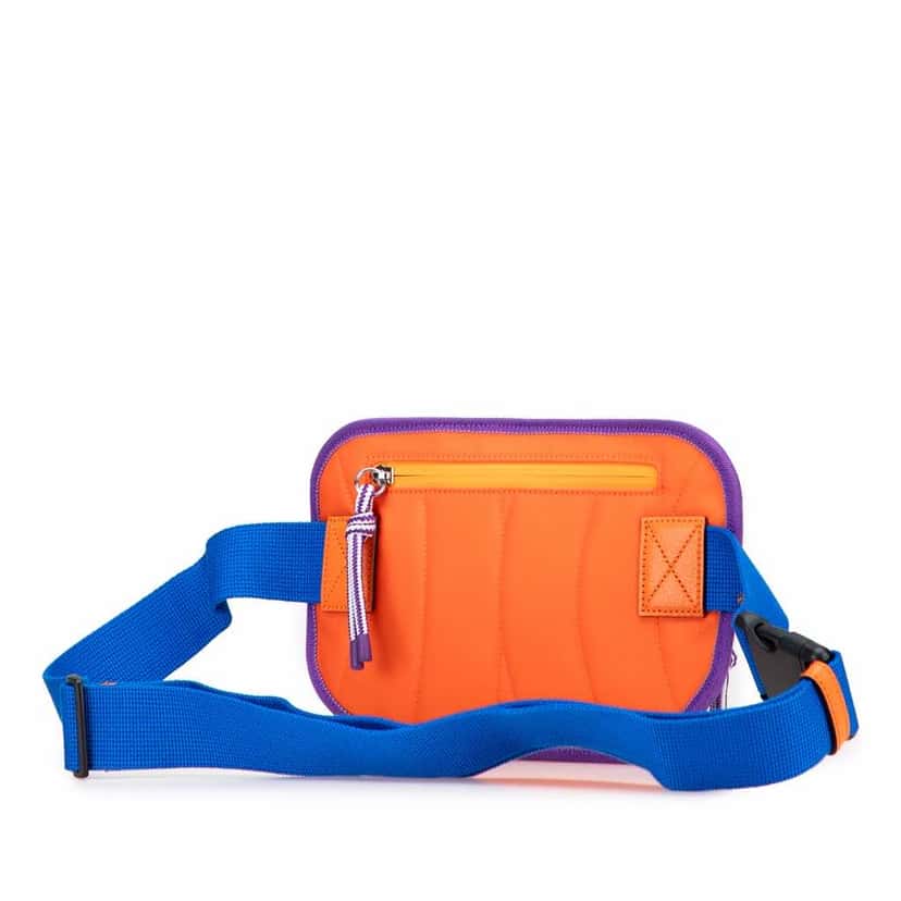 Gucci GG Nylon and Rubber Belt Bag Blue Good condition - Back View