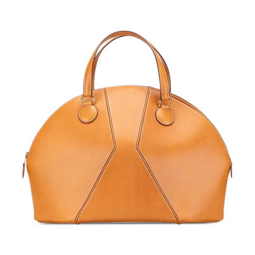 Hermès Peau Porc Il De Bowe Handbag Brown Leather Good condition - Front View