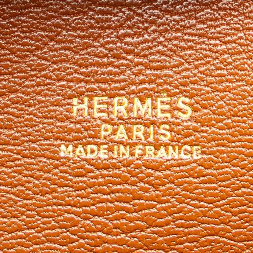 Hermès Peau Porc Il De Bowe Handbag Brown Leather Good condition - Box View