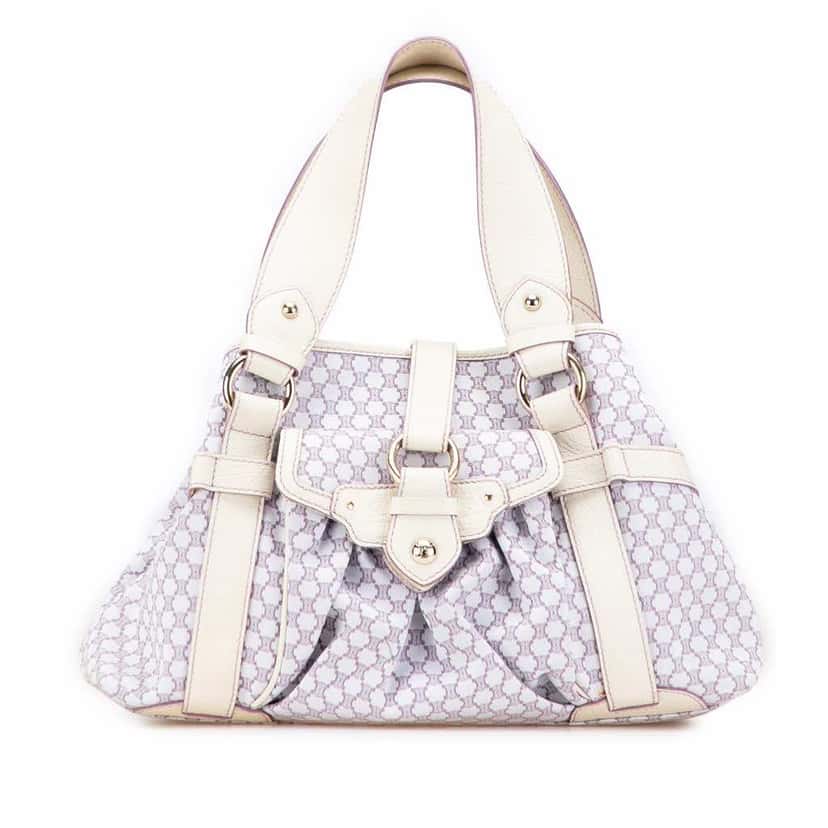Celine Macadam Canvas Boogie Handbag Purple Canvas Good condition - Front View