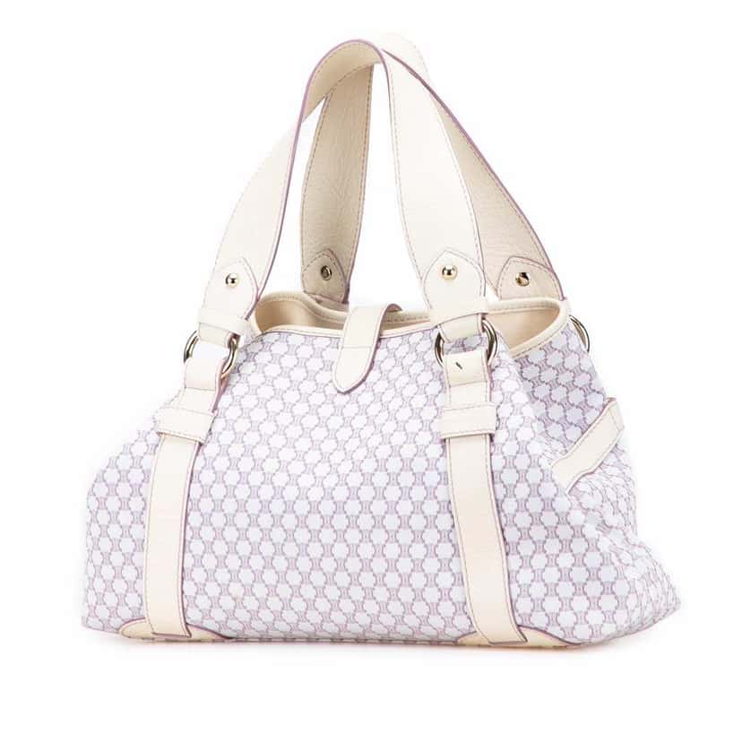 Celine Macadam Canvas Boogie Handbag Purple Canvas Good condition - Back View