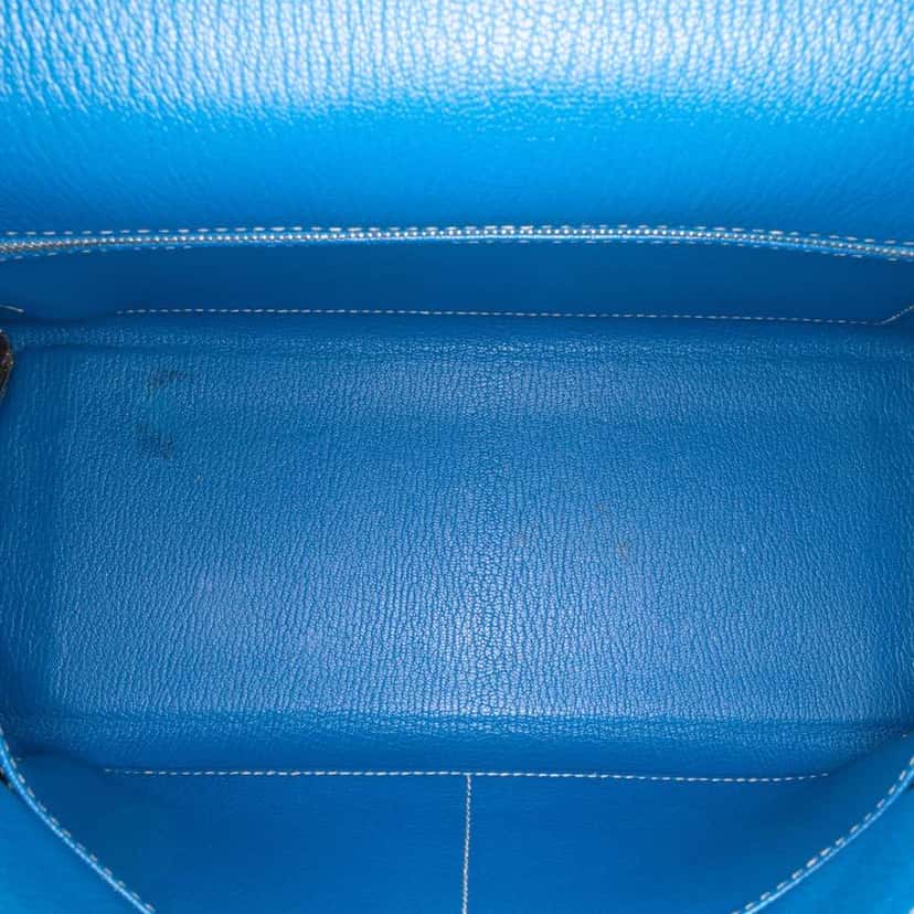 Hermès Epsom Candy Kelly II Sellier Verso 28 Blue Leather Fair condition - Model View