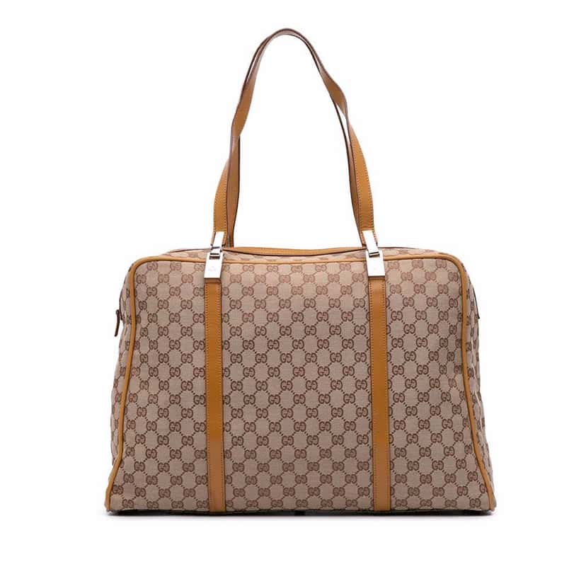 Gucci GG Canvas Travel Bag Brown Canvas Good condition - Front View