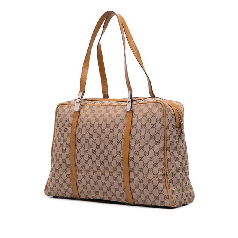 Gucci GG Canvas Travel Bag Brown Canvas Good condition - Back View