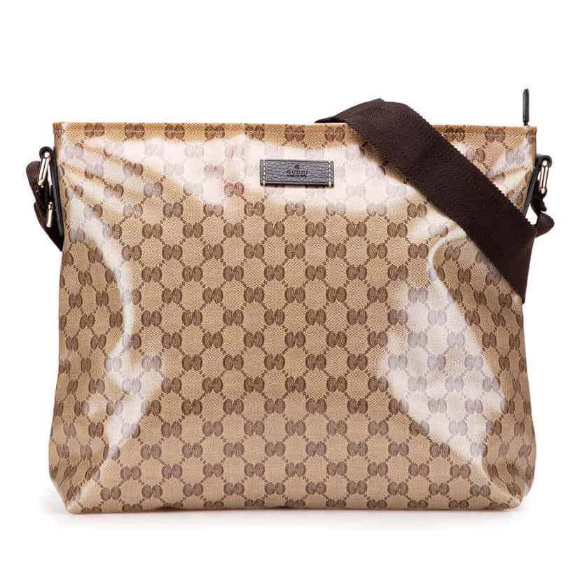 Gucci GG Crystal Crossbody Brown Canvas Good condition - Front View