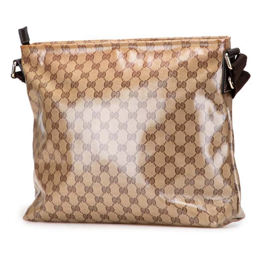 Gucci GG Crystal Crossbody Brown Canvas Good condition - Back View
