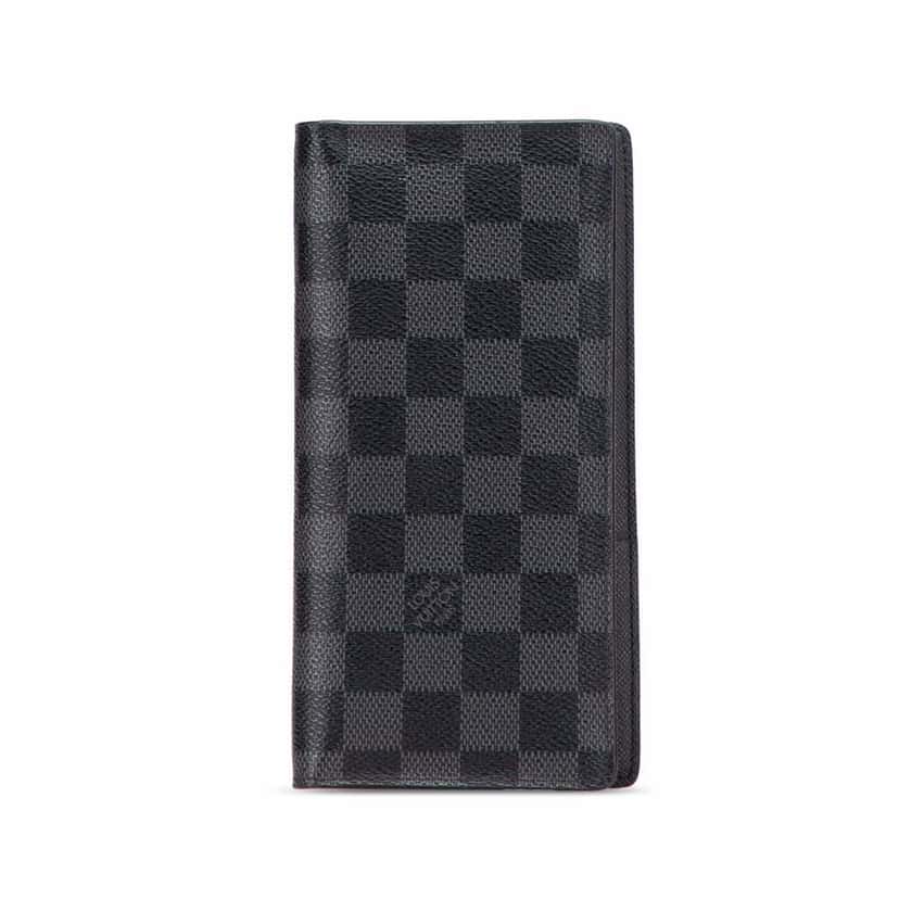 Louis Vuitton Damier Graphite Brazza Wallet Black Canvas Good condition - Front View
