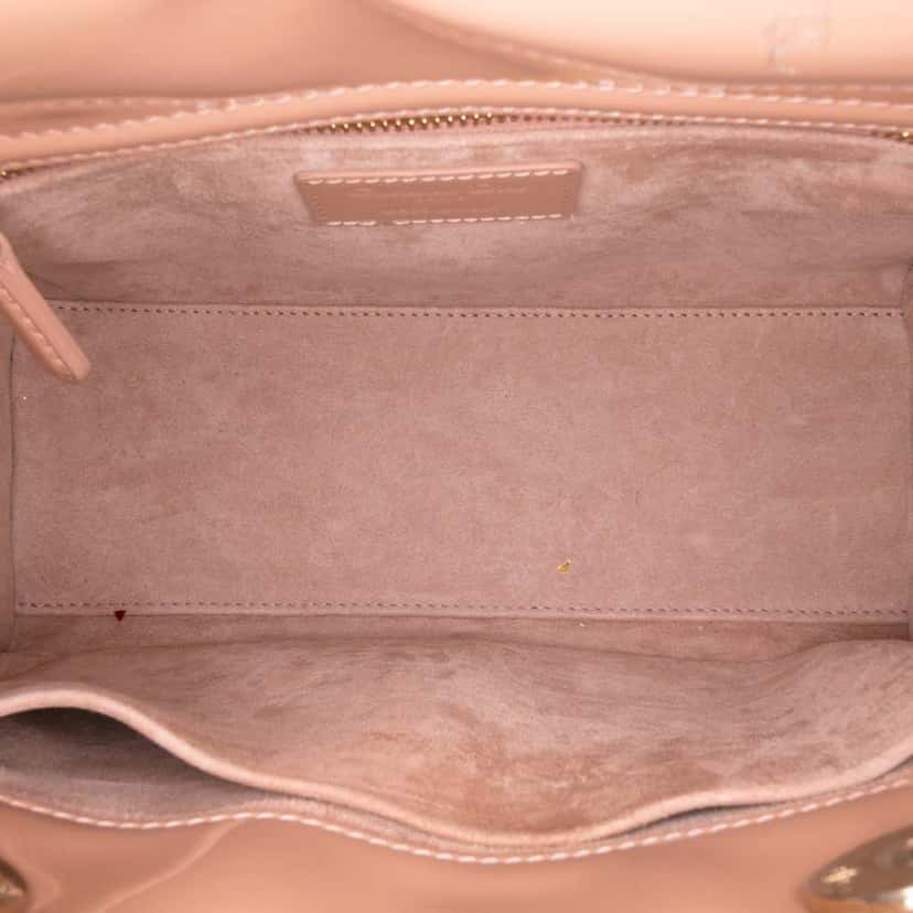 Dior Medium Patent Cannage Lady Dior Brown Leather Good condition - Model View