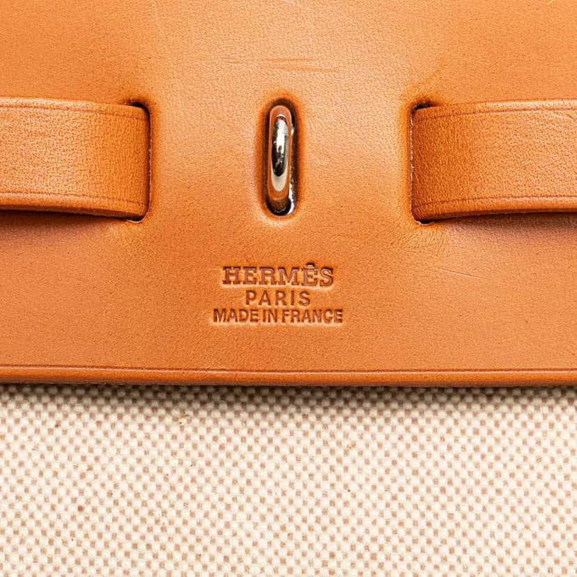 Hermès Toile Herbag 39 Brown Canvas Good condition - Box View