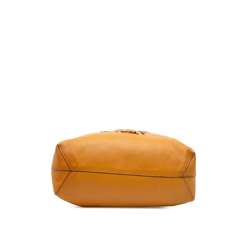 Gucci Small Leather Horsebit Park Avenue Tote Yellow Leather Good condition - Inside View