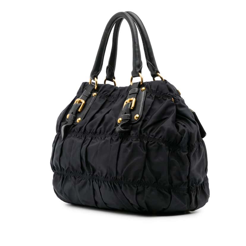 Prada Tessuto Gaufre Satchel Black Good condition - Back View